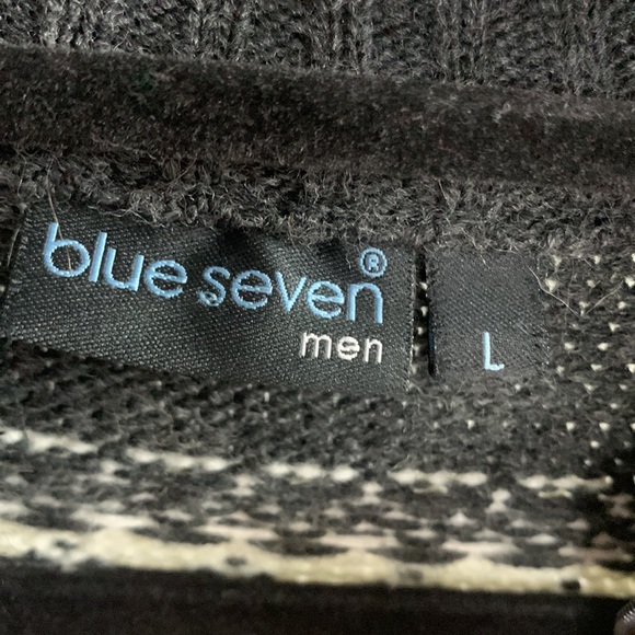 Blue Seven Christmas Sweater Quarter Zip Reindeer Size L - Picture 2 of 5